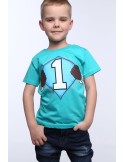 Boy\'s T-shirt with a number, mint NDZ4478 - Online store - Boutique